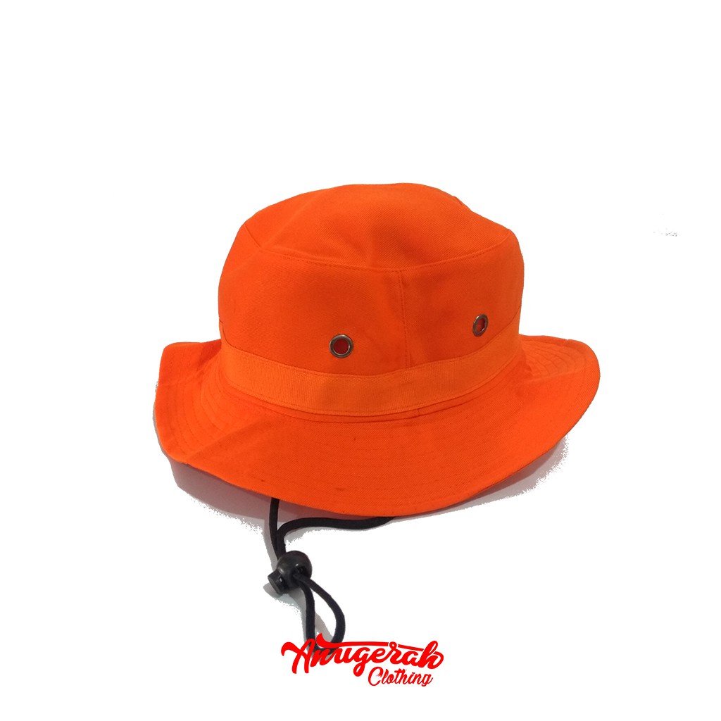 DISKON Topi Rimba / Bucket Hat / Rimba Hat / Hiking Hat / Topi Hutan / Topi Gunung Bahan Royal drill HIDAYAH