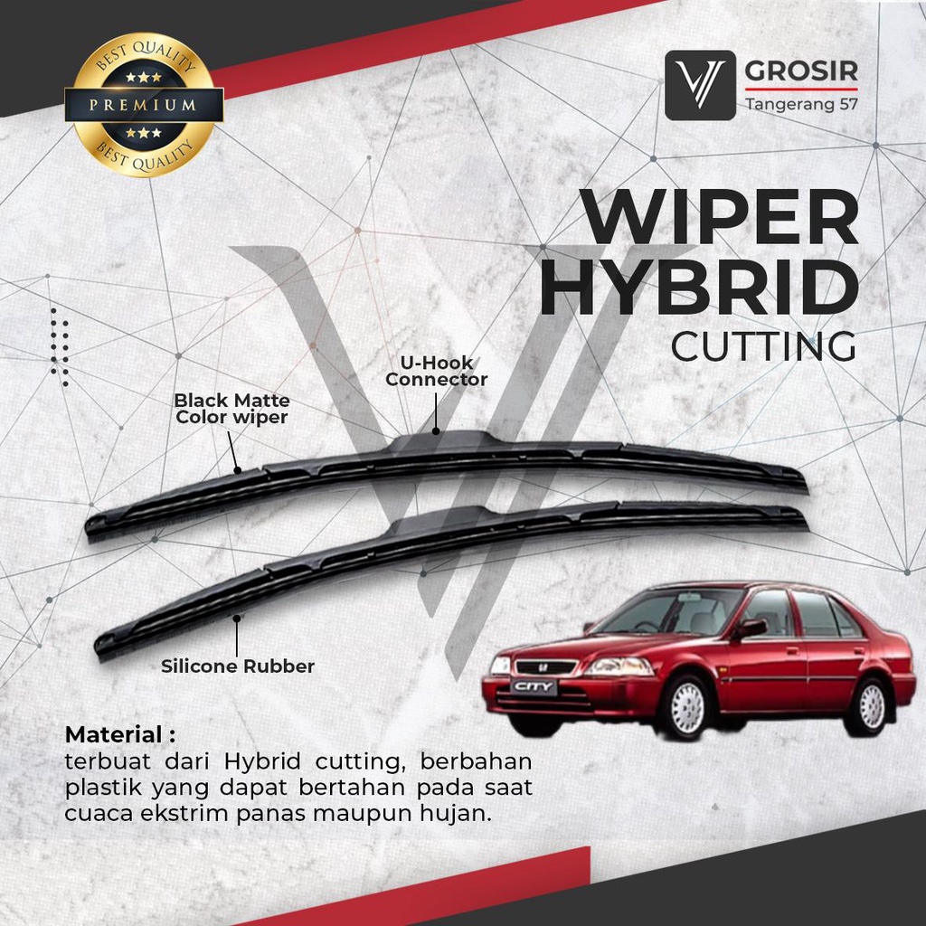 WIPER Honda City 1996-1999 HYBRID 2 PCS