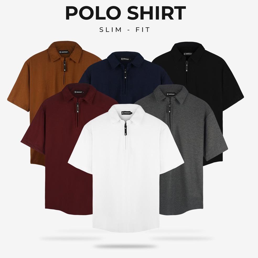 READY Kaos Kerah Polo Shirt Pria Polos Lengan Pendek Original Broguy