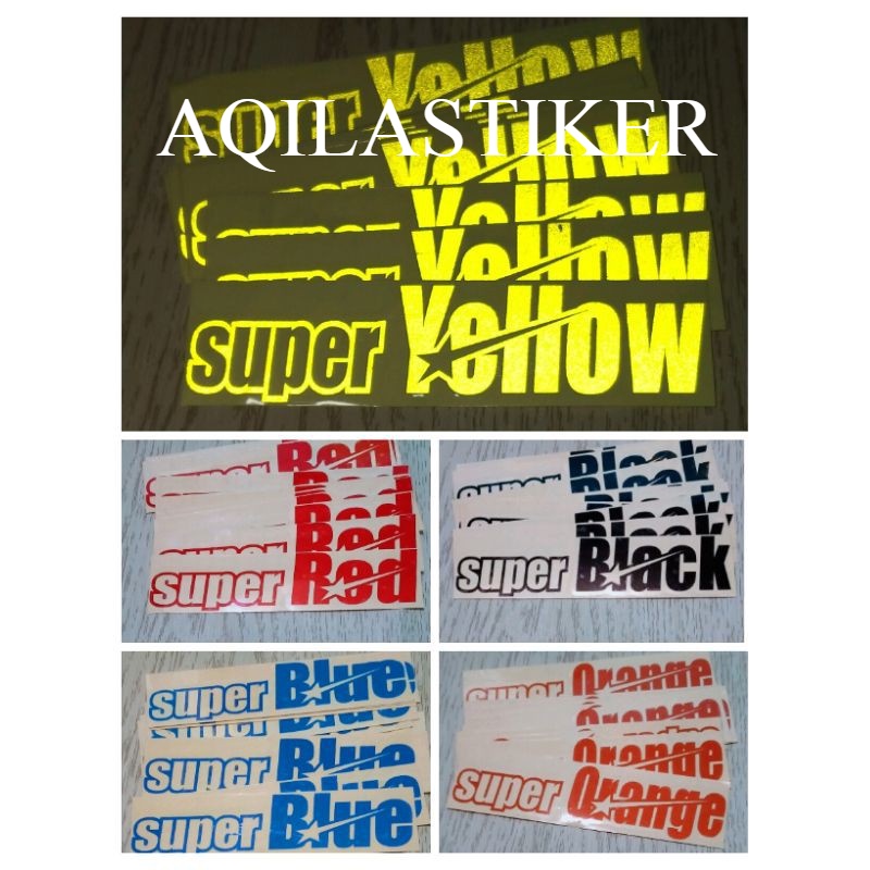 

STICKER SUPER YELLOW WHITE BLACK RED BLUE ORANGE CUTTING