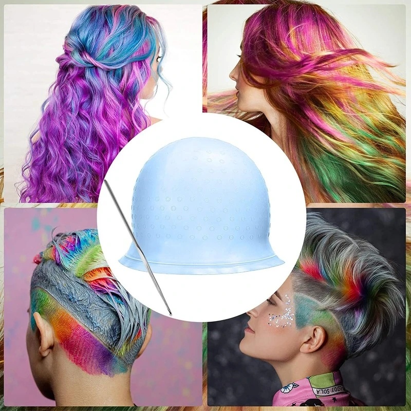 1pc Reusable Hair Coloring Highlight Dye Cap Untuk Alat Styling Ekstensi Rambut Barber Kecantikan Profesional Rambut Salon Styling