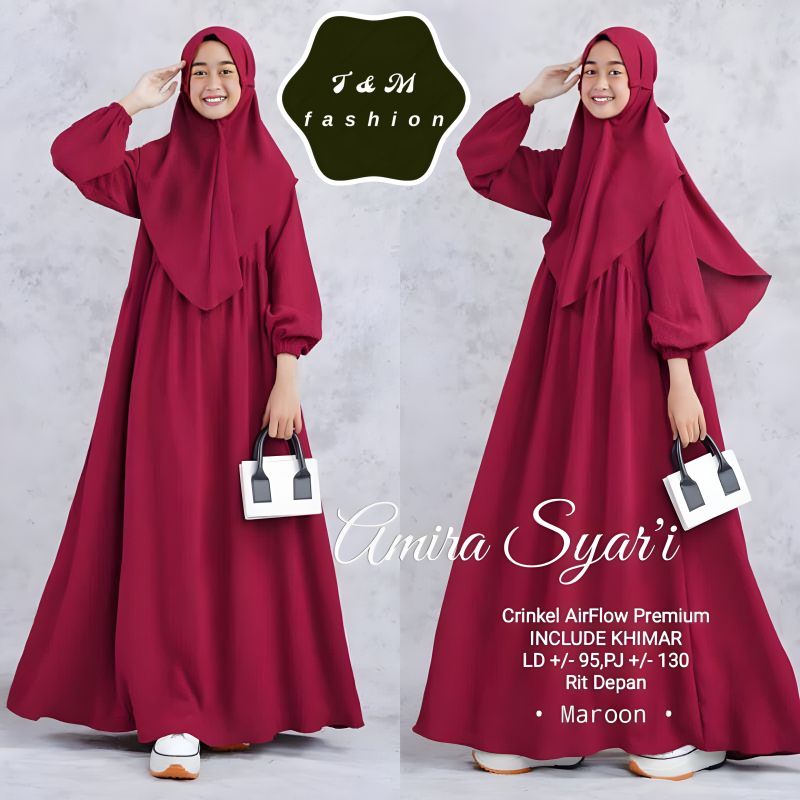 T &amp; M Fashion~GAMIS SET HIJAB SYARI SANTRI SUPER ADEM PREMIUM  || GAMIS SUPER ADEM || GAMIS SET HIJAB TERBARU 2023 || GAMIS CRINKLE AIR FLOW || PAKAIAN MUSLIM ANAK PEREMPUAN || GAMIS SYARI WANITA MUSLIM || BAJU GAMIS REMAJA TANGGUNG