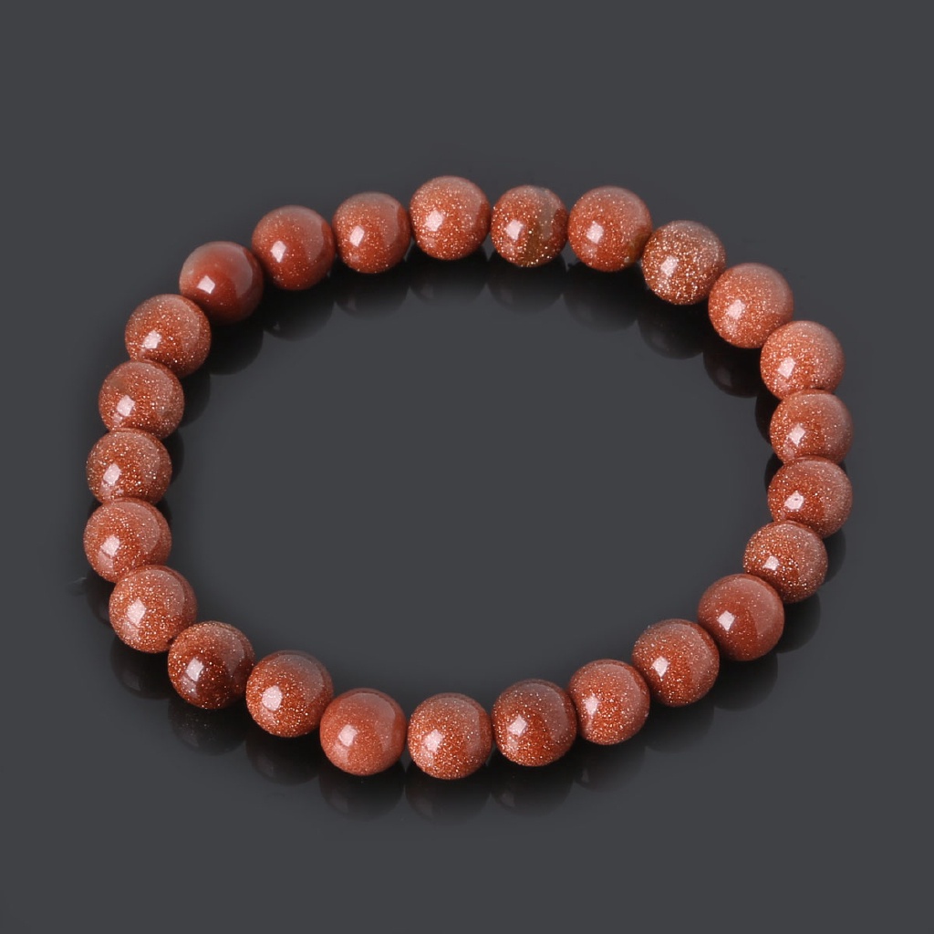 Gelang Natural Gold Sand Stone Lucky Bless Buddha