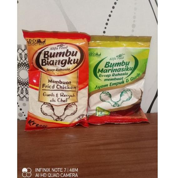 

⇴ BUMBU FRIEDCHICKEN,BUMBU BIANG & MARINASI,Alifa food,ALIFA FRIEDCHICKEN,BUMBU CRISPY,TEPUNG CRISPY TREND KEKINIAN 80N
