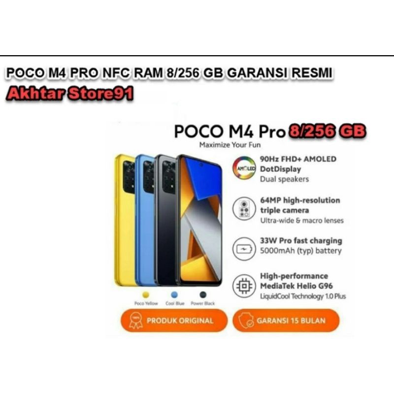 POCO M4 PRO NFC RAM 8/256 GARANSI RESMI