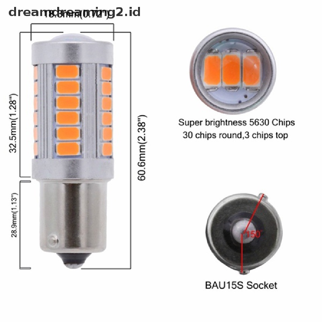 (dream) 1156lampu Sein Rem Ekor Mobil LED Terang Bohlam Lampu Mundur.