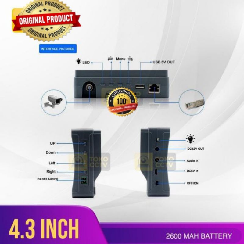 PROMO NEW TESTER CAMERA CCTV 8MP ORY Multi Fungsi AHD /CVI /TVI /ANALOG /HDTVI ASLI ORYGINAL MURNIH