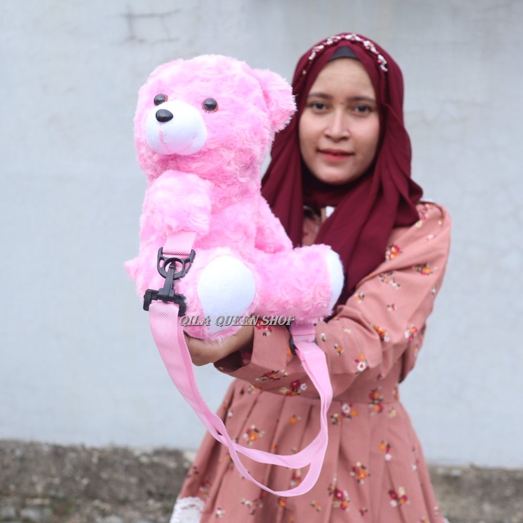 TAS SELEMPANG BEAR FULL BADAN KARAKTER BONEKA