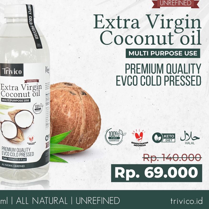 

✺ TRIVICO PREMIUM / E 1 LITER / MINYAK KELAPA MURNI 100% / COCONUT OIL - 1LITER 1000ML ✻