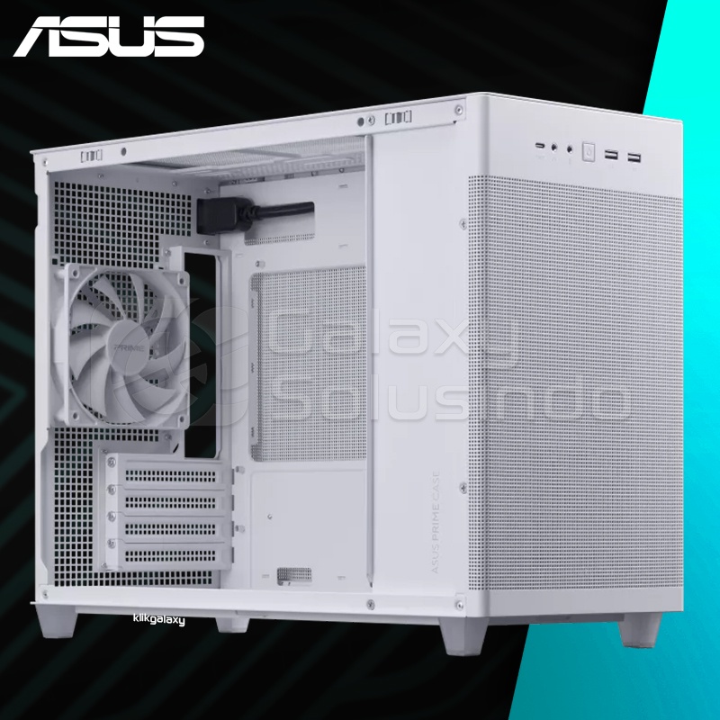 ASUS Prime AP201 with Tool-Free Side Panels M-ATX Case - White