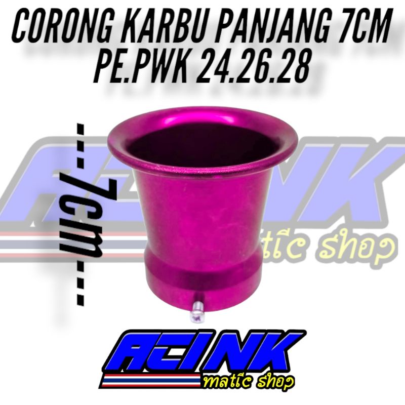 Velocity corong karbu pe 28 pwl 28 pwk 28 ukuran panjang 7cm full cnc