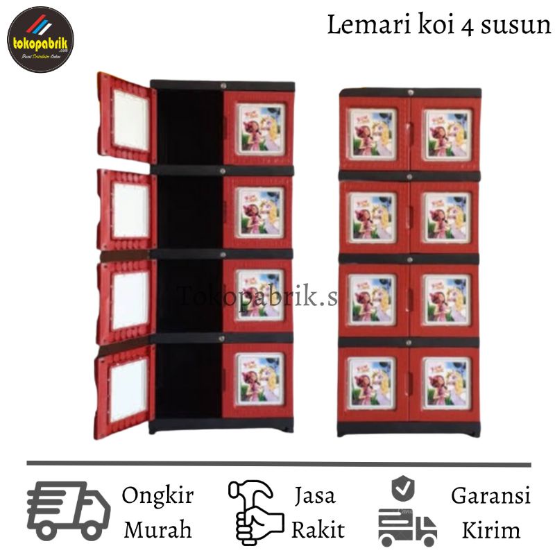 Lemari Pakaian Plastik Lemari Murah Lemari Plastik 4 Susun