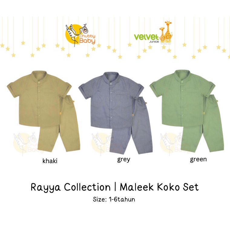 Velvet Junior Rayya Series | Maleek Koko Set | Baju Koko Anak