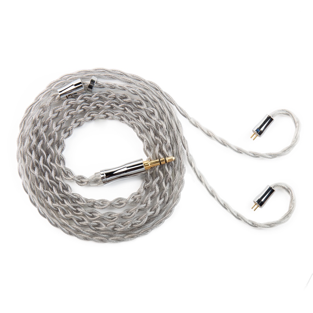 Kbear Chord 6N Graphene+4N OFC Silver plated Mixedly Braided Upgrade Kabel Dengan MMCX/2Pin Konektor Earphone Kawat Aksesori