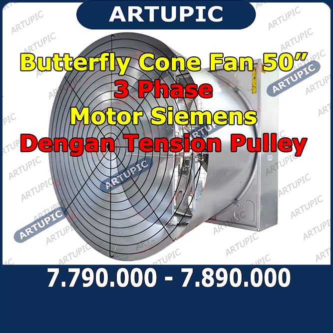 Butterfly Cone Fan 50 Inch 3 Phase Motor Siemens Exhaustfan Blower Kipas Butterfly Conefan Kandang A