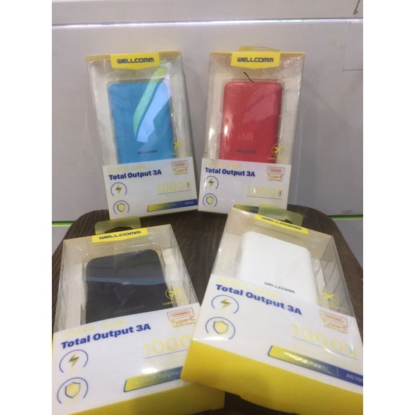 POWERBANK WELLCOMM 10000MAH AS100 ORIGINAL