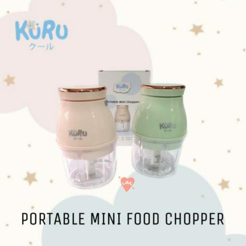 Kuru baby portable mini chopper/ baby food processor electric blender | pengahulus makanan bayi elektrik