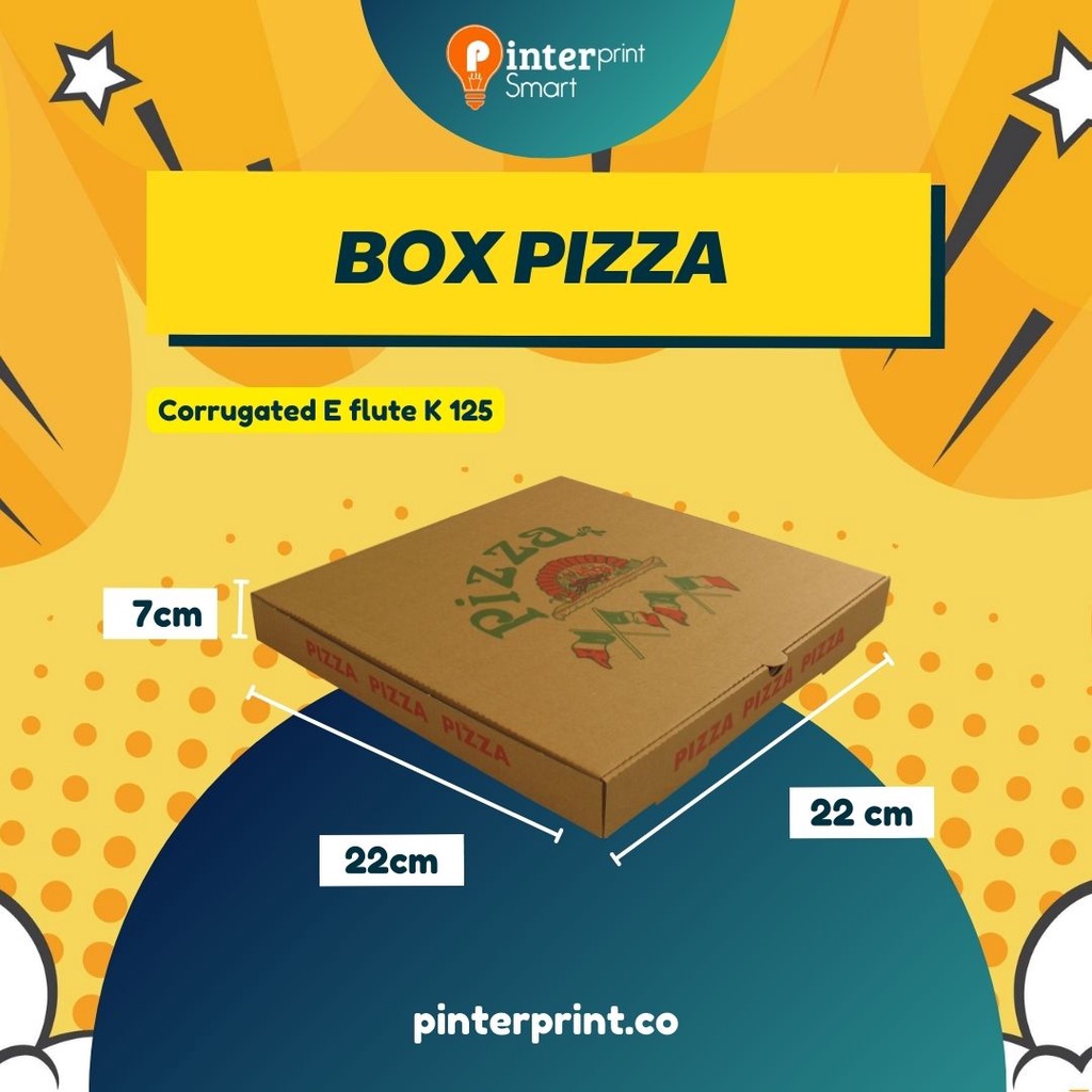 

Corrugated Box - Box Pizza Custom 20 x 20 x 5 cm