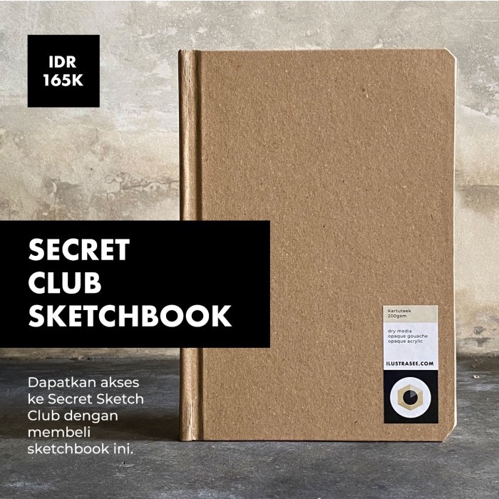 

Terlaris Ilustrasee Secret Club Sketchbook A5 200 Gsm