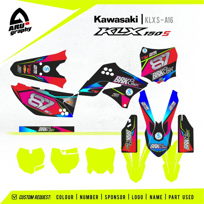 Decal KLX 150 OLD S L KLX Lama simple keren - A16