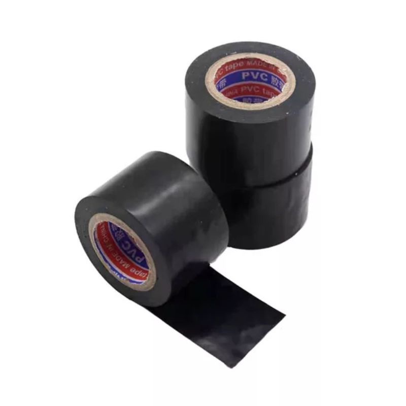 Lakban ac dengan lem gtape lebar 4cm X10MTR WARNA HITAM DANPUTIH  ( ducht tape +l em)