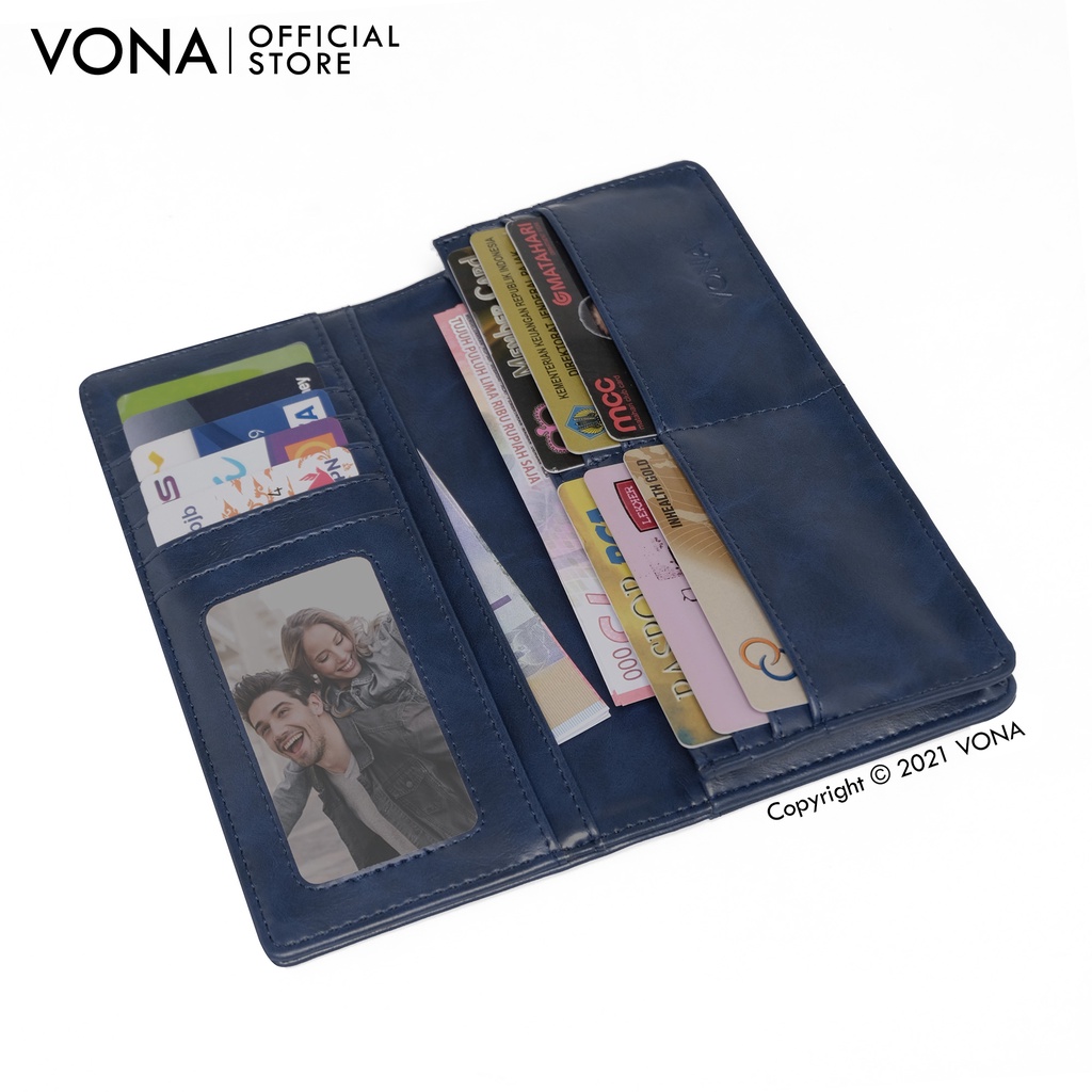 VONA Foxx Long Wallet -  Dompet Lipat Panjang Original Pria Wanita Kulit PU