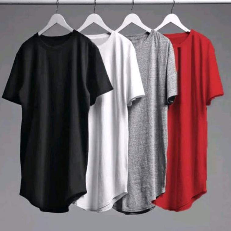 BIG SALE KAOS KU POLOS / KAOS POLOS LONGLINE KUALITAS PREMIUM / KAOS LONGLINE PRIA BISA CAPEL