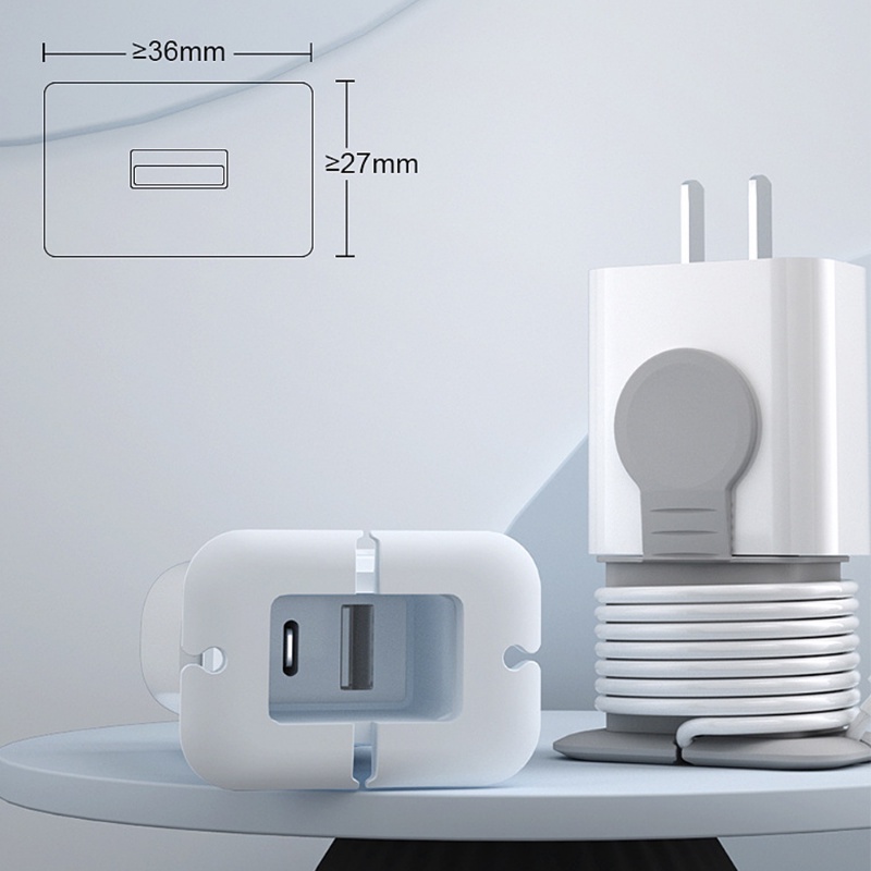 2in1 Silikon Charger Protector Data Cable Winder Pelindung Anti Putus Tempat Penyimpanan Kabel Kompatibel Untuk Charger iPhone