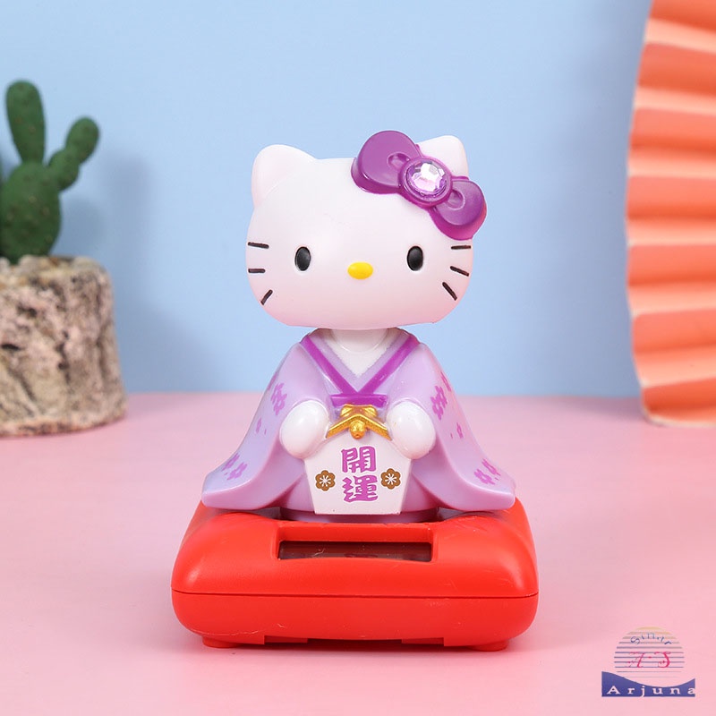 Pajangan Solar Goyang Dashboard Mobil Hello Kitty Kimono