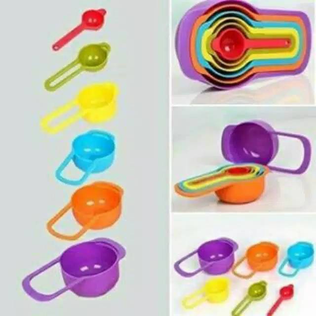 Sendok Takaran 6in1 Set Alat Baking Sendok Takar Besar Cup Measuring Spoon