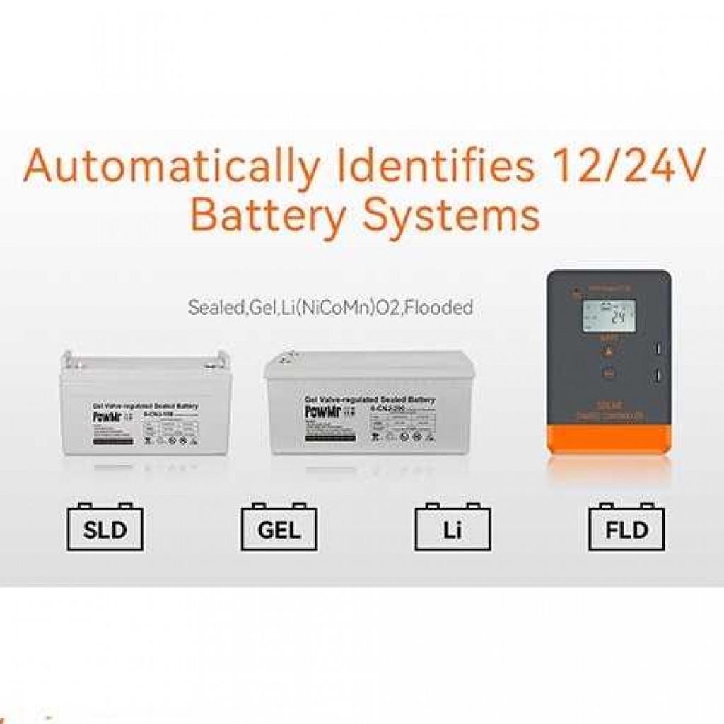 Solar Charge Controller Panel Surya Automatic Identify 12V/24V