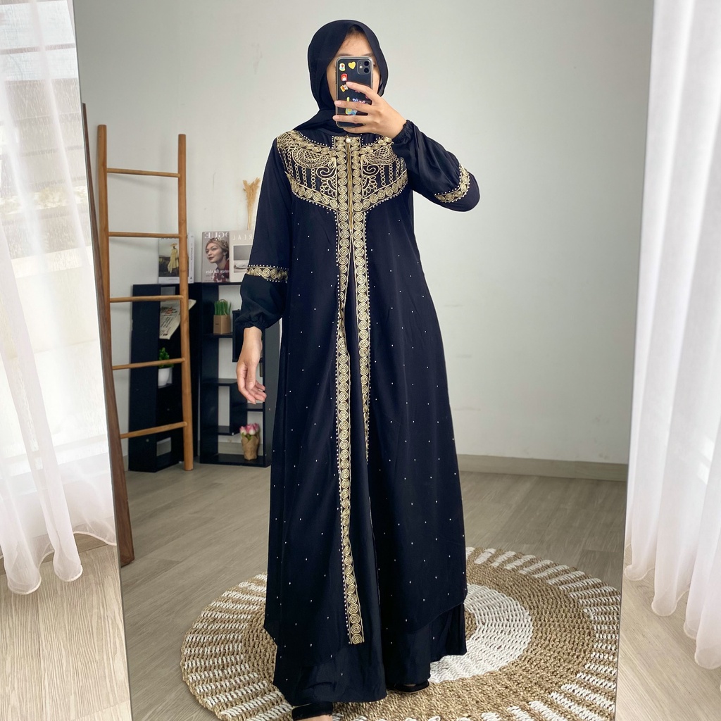 ABAYA RAIMA / Gamis Turkey / Longdress Muslimah / Maxy Formal / Busana Muslim / Dress Kondangan / Pakaian Mewah Arabic