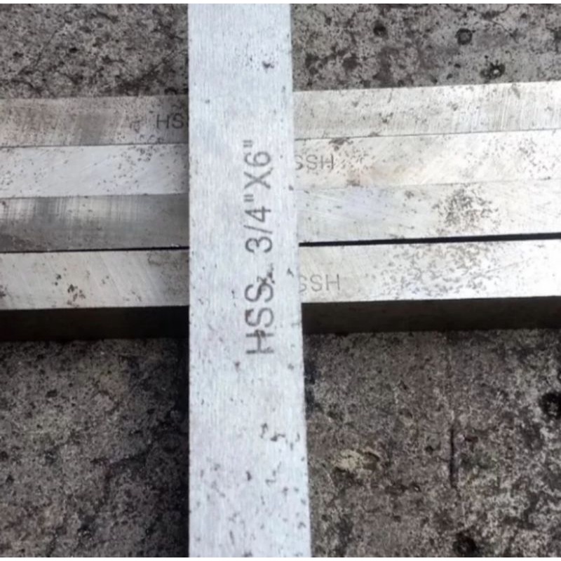 Pahat Bubut Besi Baja HSS Mata Pisau Bubut Potong Besi size 3/4X6