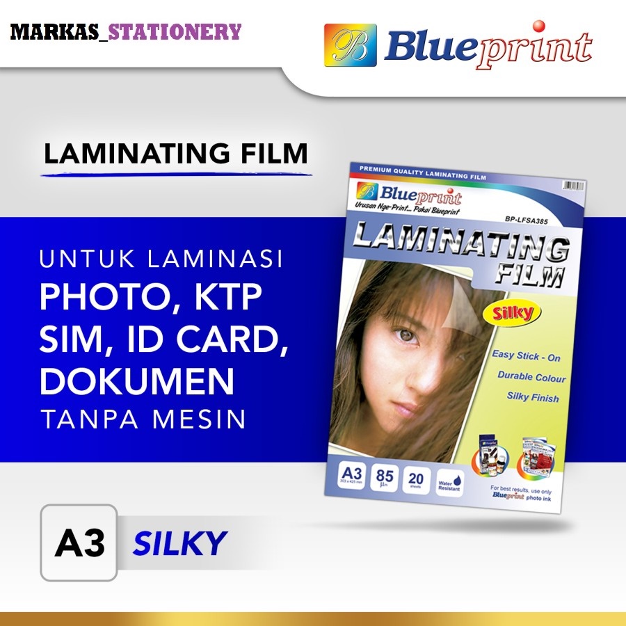 

Kertas Laminating Silky Film/ Laminating Silky Film Paper BLUEPRINT A3