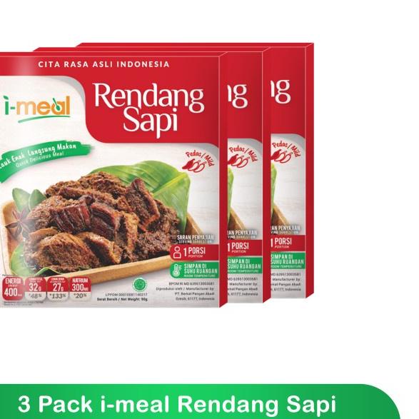 

❃ I-Meal Paket Rendang Sapi Isi 3 Siap Saji ☈