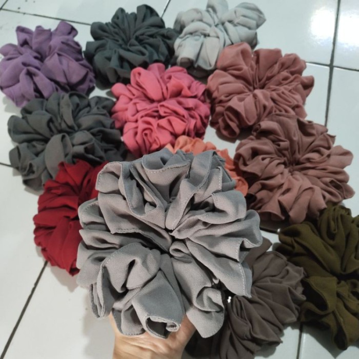 scruncies scrunchie scrunchy ikat rambut konde cepol hijab cepolan