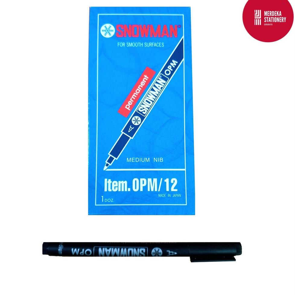

F34 Spidol/Sepidol/Marker Permanen Snowman OHP OPM MEDIUM HITAM SPECIAL PRICE ↩