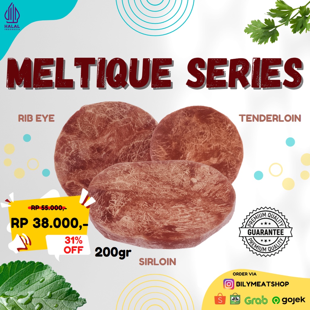 

Rib Eye Meltique Beef / Steak 200 gr