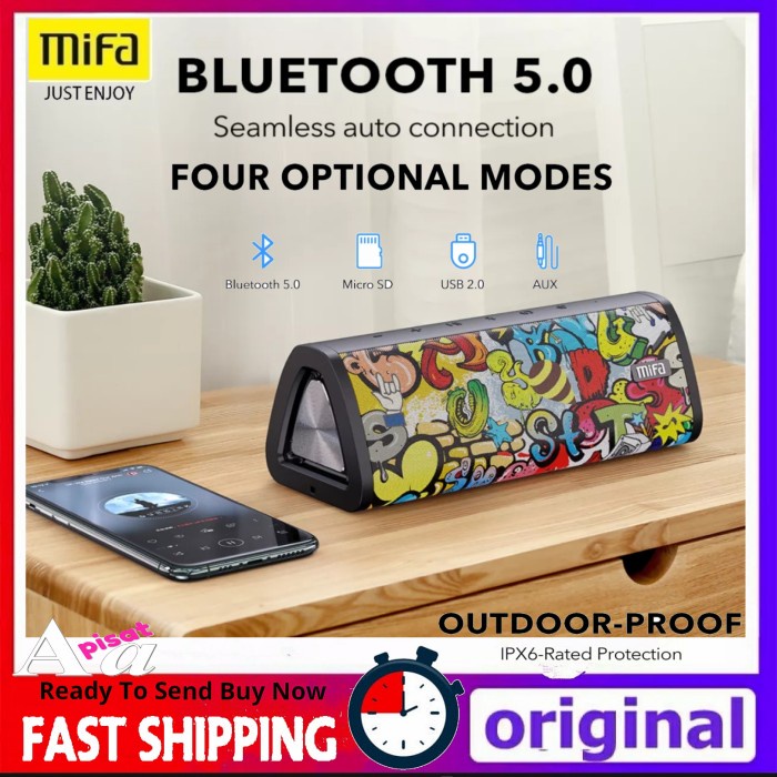SPEAKER BLUETOOTH MIFA A10+ PLUS STEREO PORTABLE AUDIO ORIGINAL ORIGINAL