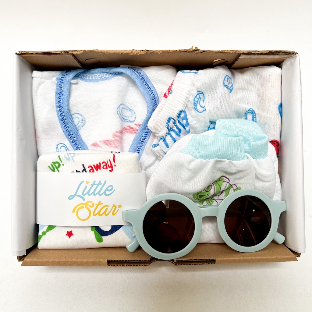 6in1 Mini Baby Gift Set Hampers Baju Bayi Newborn Kado Lahiran Unisex