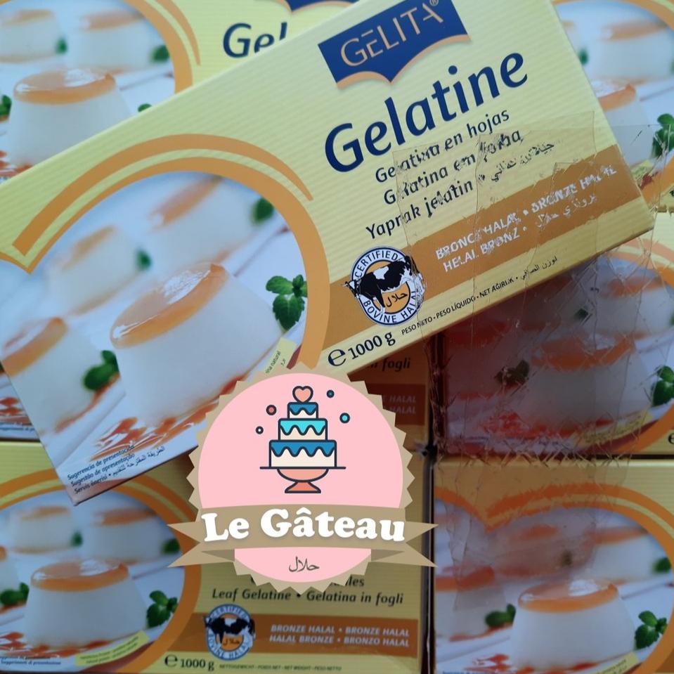 

☈ 25 Lembar GELITA gelatine sheet / gelatin sapi halal ➫