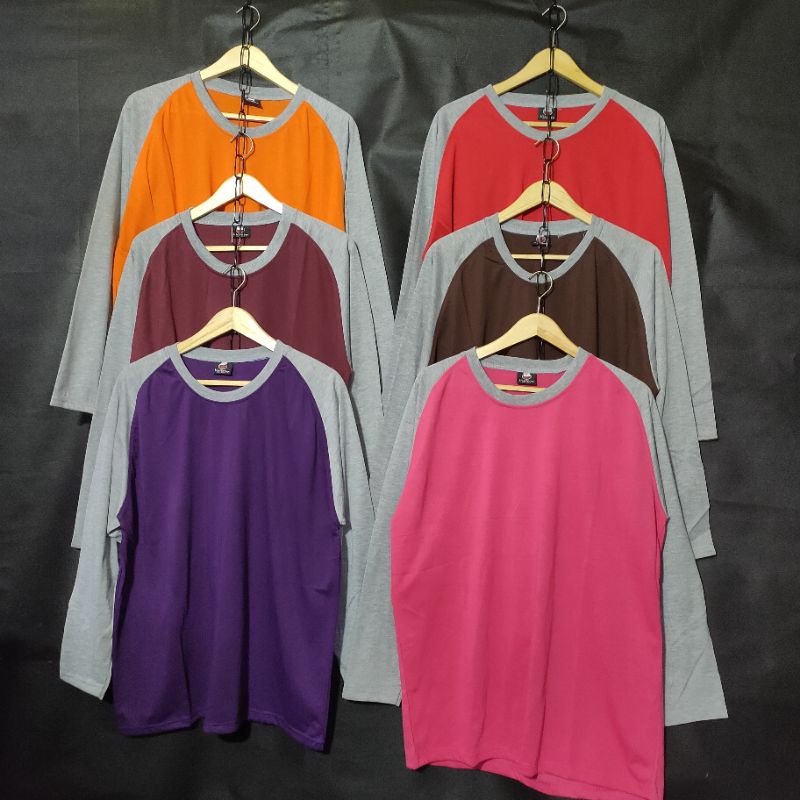 KAOS RAGLAN JUMBO LD 130 140 LENGAN PANJANG