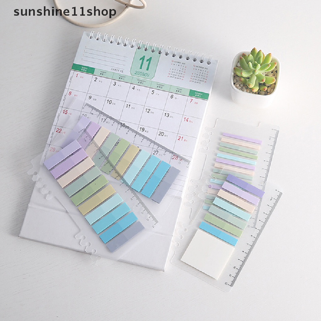 Sho 1Set Label Indeks Perekat Diri Warna-Warni Sticky Notes Memo Pad Label Note Bookmark Notepad Perlengkapan Alat Tulis Kantor Sekolah N