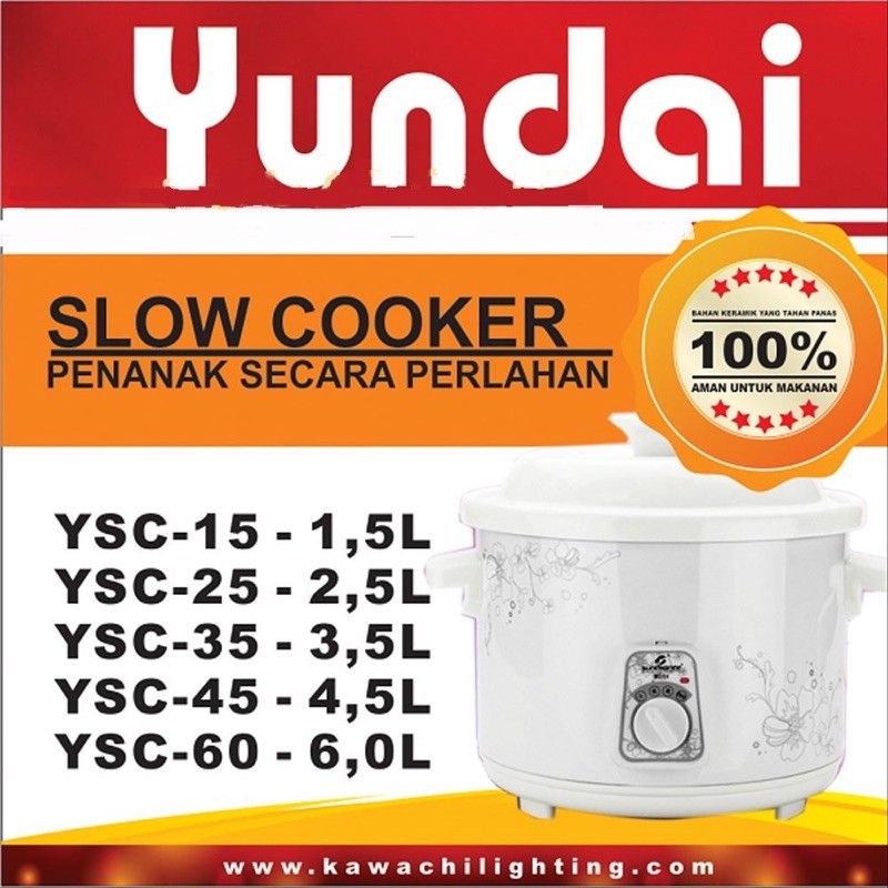 [Preloved] Slow cooker Yundai 6 liter