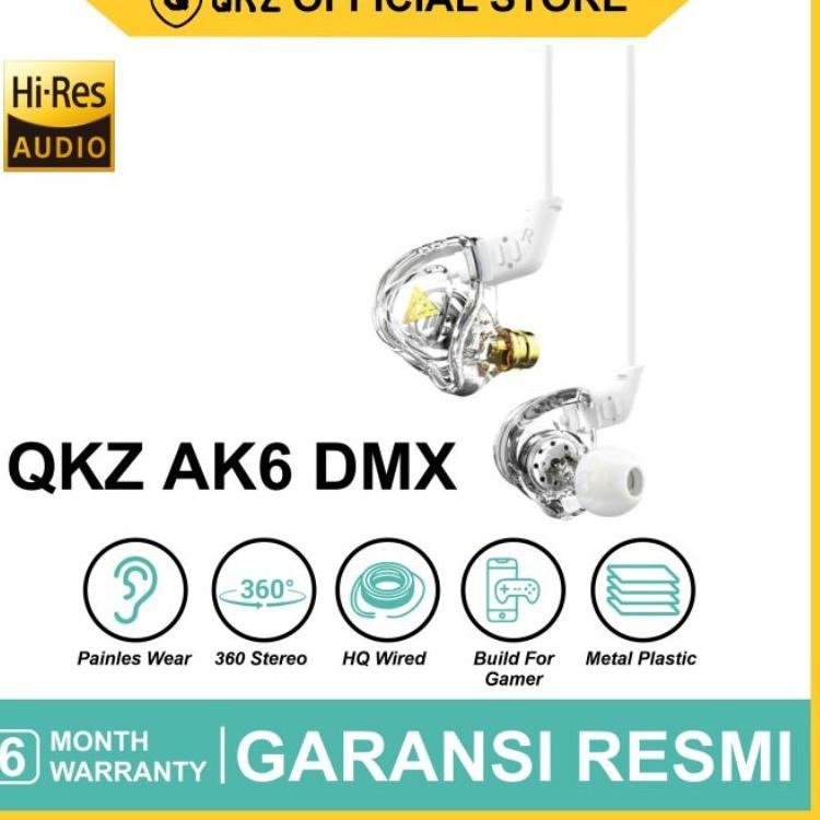 ➢ QKZ AK6 DMX with Mic Basshead HIFI Sound In Ear Monitor Earphone IEM Not AK6 Pro Max ❀