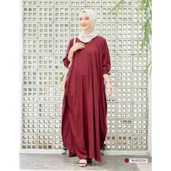 Kaftan AMEENA SUPER BIG SIZE Bahan Rayon super Grade A halus tidak Nerawang  LD 160 PB 140cm Muat BB 100kg Lengan Karet