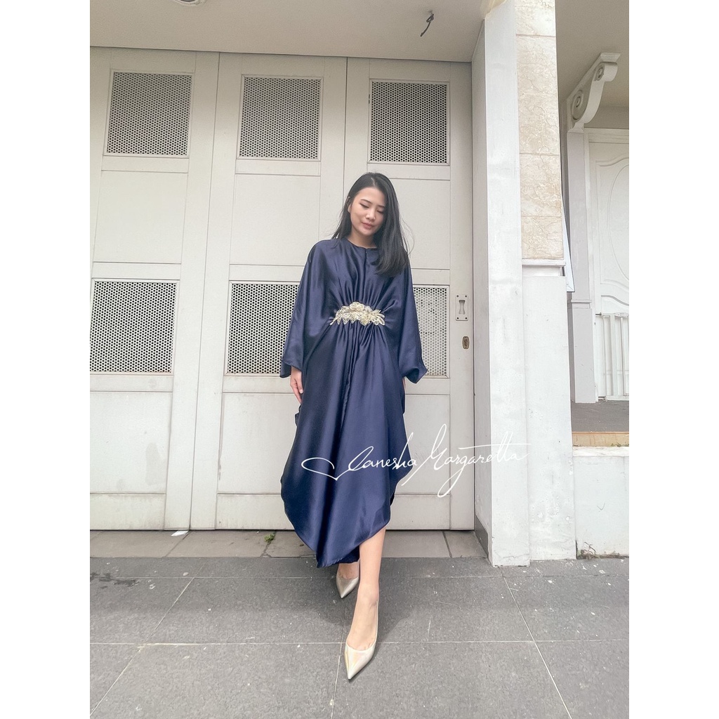 [VM] - Kaftan saten Payet Fit To XXL / Kaftan Tali Dalam / Bordir Wanita / Dress Casual 812