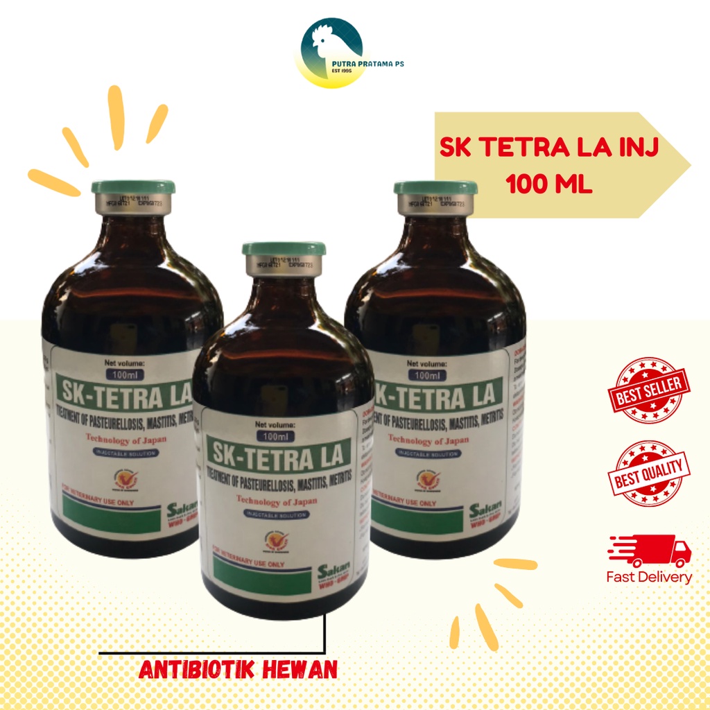 SK-TETRA LA 100 ML - ANTIBIOTIK HEWAN - KANDUNGAN SEPERTI MEDOXY LA
