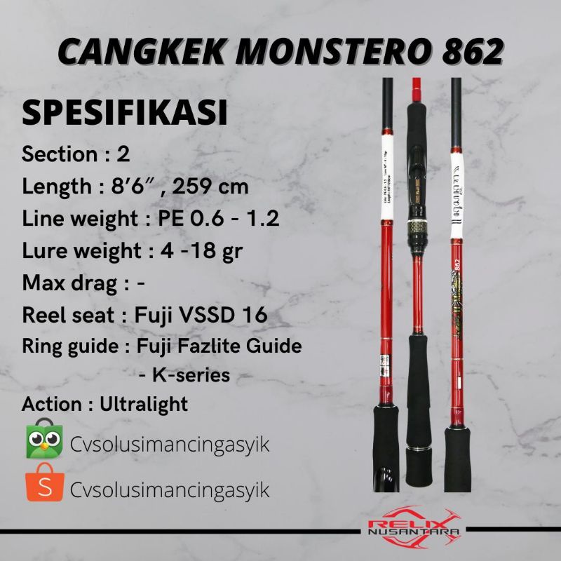 Relix Nusantara Joran Jagero Monstero 862