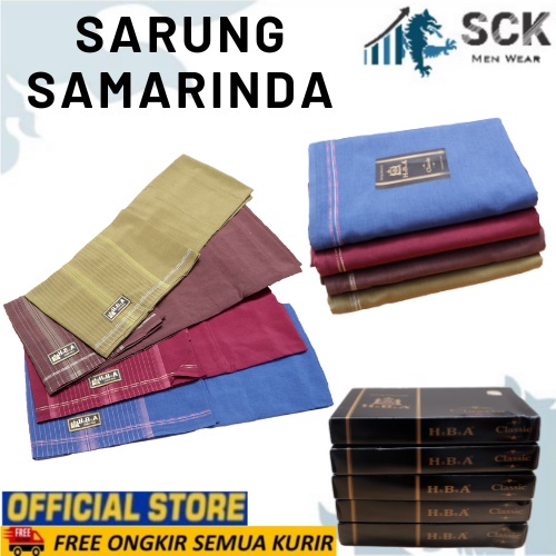 Sarung Sholat SAMARINDA HBA Premium Lebaran Puasa Hadiah / Sarung Sarinda HBA MURAH 120 X 110 Corak Terang Gelap / Sarung Ibadah Lebaran - sckmenwear GROSIR